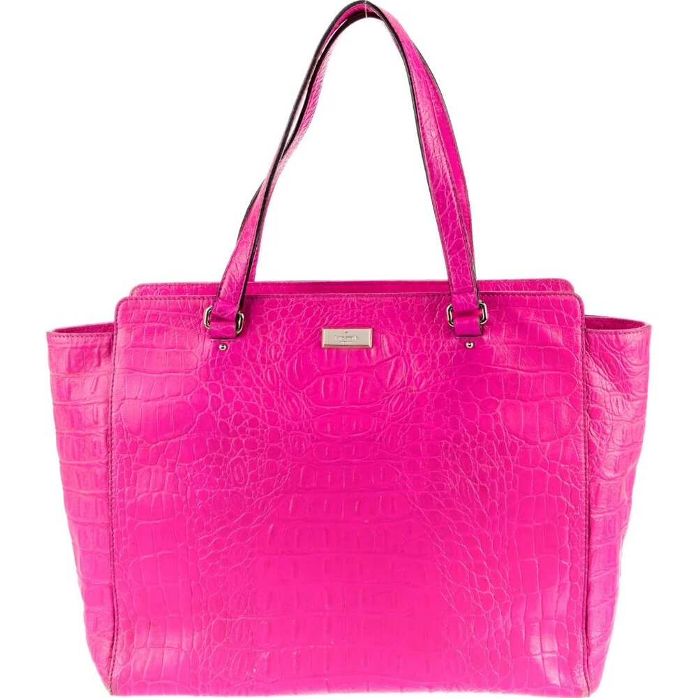 Kate Spade New York Vibrant Pink Embossed Tote